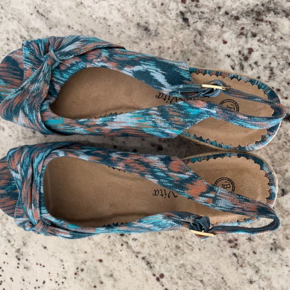 Bella Vita Wedge Sandals Colorful Women's 8.5M - Picture 5 of 8